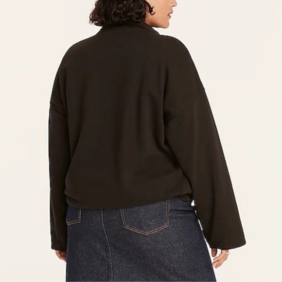 J. CREW University Terry 100% Cotton 1/2 zip Pullover in Black XXL - Picture 9 of 9
